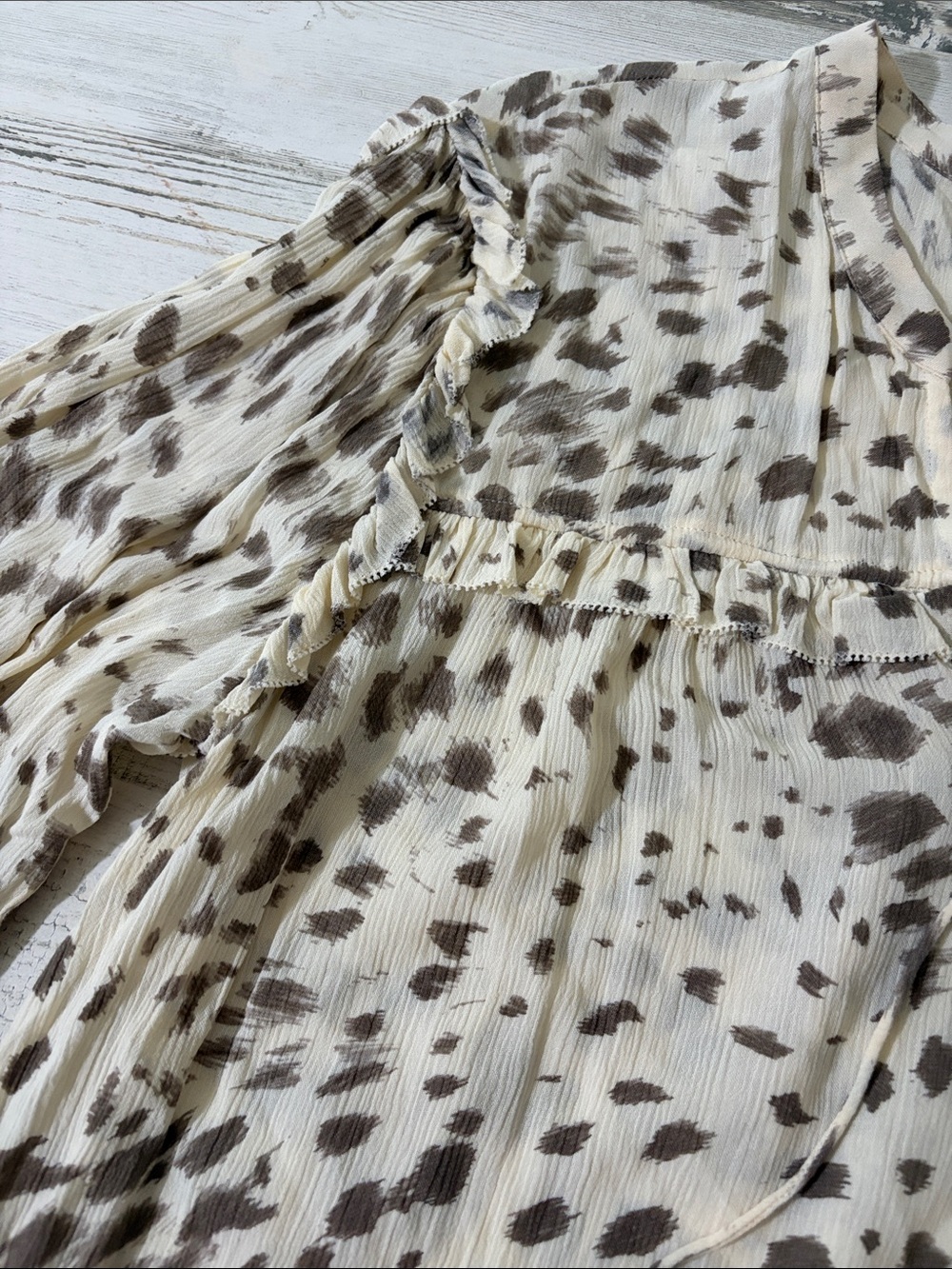 Rails Lydia Puma Animal Print Blouse Size XL - Picture 4 of 11
